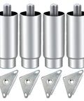 Heavy Duty Stainless Steel Furniture Legs Set With Adjustable Cabinet Feet for Refrigerator Table Cupboard and Workbench Support