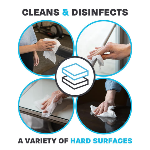 EPA Registered Antibacterial Wipes For Surfaces And Equipment That Kill 99.9 Percent Of Germs In 15 Seconds, Effective Against H1N1 MRSA