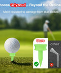 Durable Neon Green 0.82 Inch Golf Tees Pack Of 100 For Easy Tee Up shown in comparison on golf course