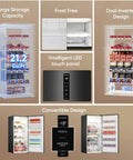 21.2 Cu Ft Convertible Upright Freezer Frost Free Space Saver featuring large storage capacity and intelligent LED touch panel.