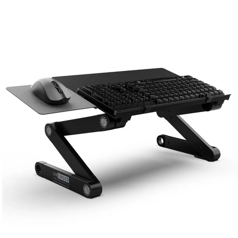 WorkEZ Adjustable Keyboard Stand For Desk Ergonomic Keyboard And Mouse Riser with Tilt and Height Control holding keyboard and mouse