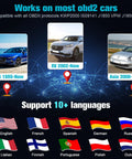 Plug And Play OBD2 Diagnostic Tool For Cars 1996 And Newer With Clear Code Readouts engine error languages compatibility