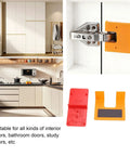 Door Jamb Hinge Jig Kit With Thickened Mounting Plates For Quick, No Hassle Hinge Install, Magnetic Limit Plate With Drill Locator Pencil