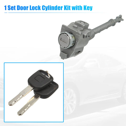 Front Door Lock Cylinder Kit With 2 Keys For Honda Accord 2013 To 2017 Replacement OE 72185-T2A-A01