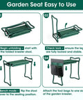 Assembly instructions for Two In One Garden Kneeler With Umbrella And Portable Stool For Easy Yard Work, 330 Pound Capacity