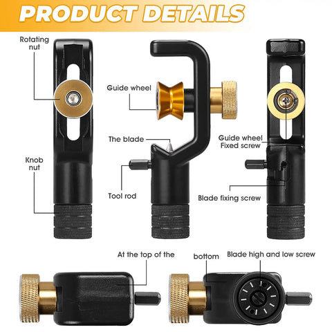 Detailed views of Pro Grade Armored Cable Stripper 8-28mm Coax And Fiber Optic Wire Cutter Mid Span Radial Slitting Ring Tool