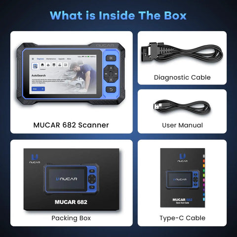 Bidirectional OBD2 Scanner All In One For All Car Systems With 3000 Plus Active Tests Pro Grade Diagnostic Tool box contents
