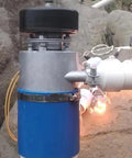 Close-up of 1000W Portable Micro Hydroelectric Generator with water turbine, dual voltage output, and bearing outlet in operation