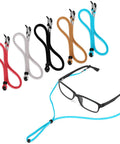 5 Pack Premium Leather Eyeglass Straps Anti Slip Eyewear Chains Lanyard Adjustable Retainers Sport Sunglass Holder Strap