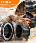 Magnetic Dust Collection Fittings For Woodworking Shops With Quick Hose Connectors Two Pack Mag Port Adapters angled view