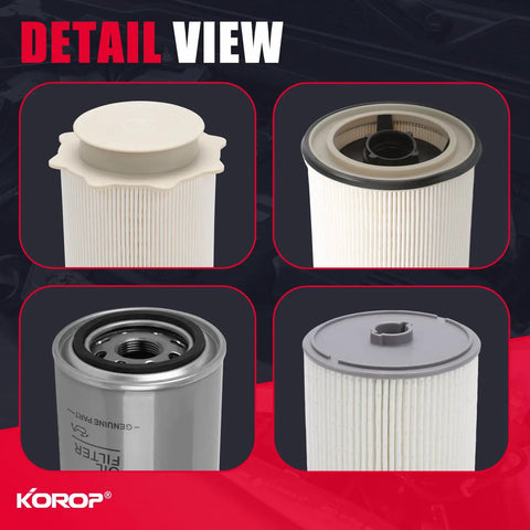 Detail view of Ram 6.7L Diesel Fuel Filter Water Separator and Oil Filter Kit for 2019-2024 Ram 2500 3500 4500 5500 Turbo Diesel