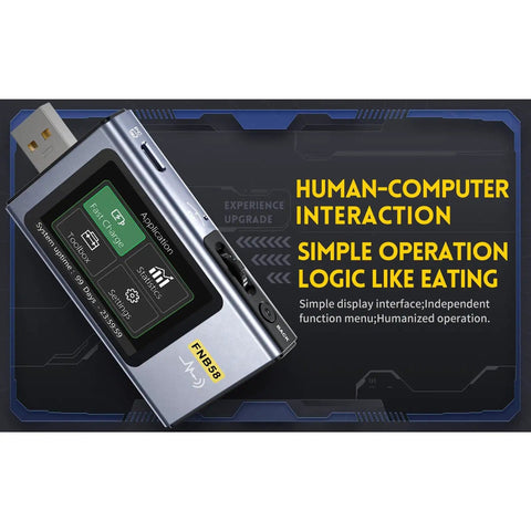 USB Power Multimeter With 2 Inch HD LCD Display And Bluetooth App Pro Grade All In One Type C Voltage Current Power Tester