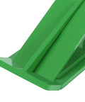 Close-up of Two Pack Universal Tractor Bucket Edge Protectors For Most Loaders, showing heavy duty steel with durable green powder coating.