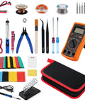 80W Soldering Iron Kit With Multimeter And LCD Temperature Display, 5 Iron Tips And 30 Tools For Electronics Repair