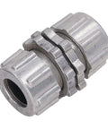 Aluminum Alloy Pulse Valve Quick Connect Adapter For Industrial Dust Collection, 1 inch pipe connector, silver, compact design.