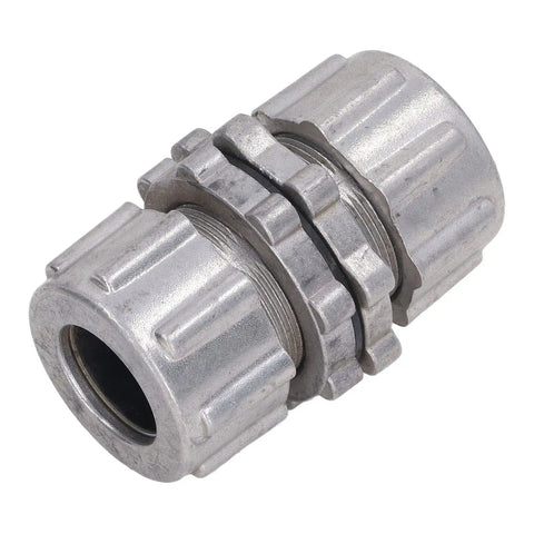 Aluminum Alloy Pulse Valve Quick Connect Adapter For Industrial Dust Collection, 1 inch pipe connector, silver, compact design.