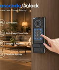 Next Level Smart Door Lock With Onboard Video Doorbell And Quick Fingerprint Access For A Solid Keyless Front Door Setup showing passcode unlock panel.