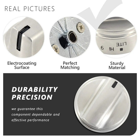 Upgraded Stove Knob For Gas Oven Range Control 5 Pack Replacement Parts Compatible With AP5989029 And PS11729081 shown in detail