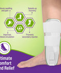 Air Gel Ankle Stirrup Brace with Customizable Air and Gel Support and Cold Therapy for Targeted Stabilization and Pain Relief