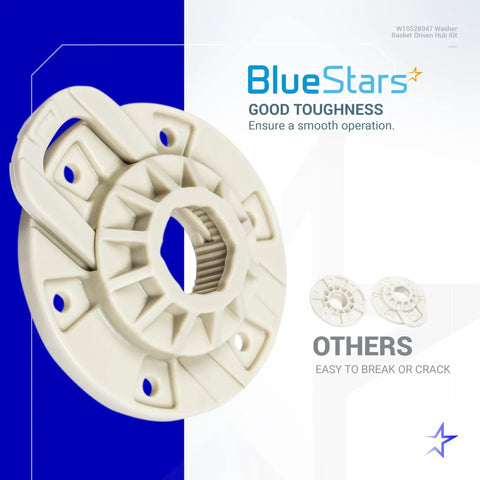 Washer Basket Driven Hub Kit Replacement For Maytag Whirlpool Kenmore Washers Replaces AP5665171 W10528947 MVWX655DW1 MVWC565FW1 Beefed Up Enhanced Design For Quiet Durable Performance