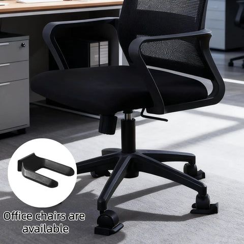 Office chair equipped with 8 Pack Wheel Stoppers Set Universal Caster Cups For 50mm Bed Frames And Office Chair Wheels No Slip Rolling Furniture Protectors