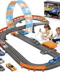 Epic Dope Slot Car Race Track Set For Kids Ages 4 5 6 7 8-12 With Four High Speed Cars, Dual Lane Lap Counter, Circular Overpass Track