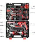 Everyday Home Tool Kit With 3.6V USB Electric Screwdriver, 43 Piece Cordless Drill Driver Set, tools in a black case