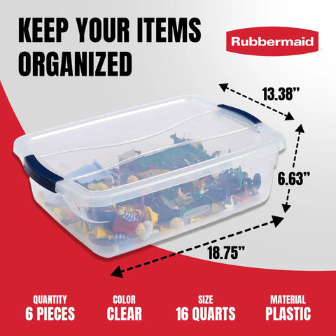 Rock Solid 17 Quart Clear Stackable Totes With Waterproof Airtight Latches Heavy Duty Plastic Storage Bins For Kitchen And Craft Organization 6 Pack Straight Up Legit Game Changer