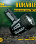 Rechargeable Spotlight Flashlight With Beast Bright 42000 Candela Beam And 1400ft Range IP68 Waterproof LED Handheld Light