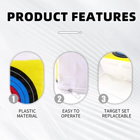 Replacement Target Bag Cover For Archery Practice In Backyard And Outdoor Settings, Easy Fill Zip In Design, product features