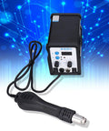 Pro Grade Digital Hot Air Rework Station 898D with adjustable temperature and airflow series 750W on digital background
