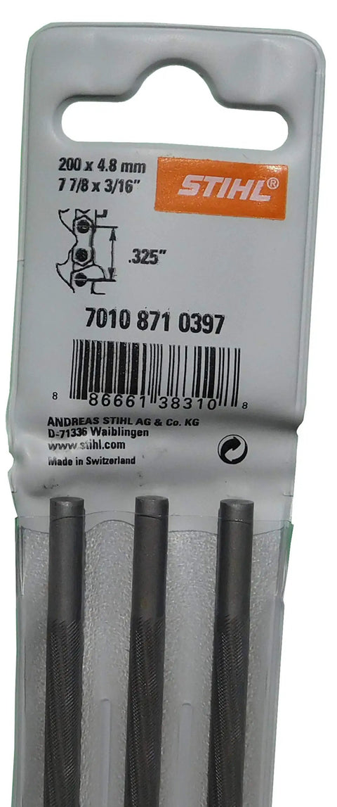 Replacement Round File Kit For 0.325 Inch Chainsaw Chains Sharpening Includes Three Round Files For Precise Sharpening