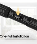 Heavy Duty Tension Curtain Rod No Drilling Adjustable From 41 To 126 Inches 1.26 Inch Diameter Easy One Pull Install
