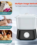 Rapid Heating Towel Warmer For Home Spa And Salon Holds 12 Mini Towels Portable Square Towel Steamer With Massage and Aromatherapy
