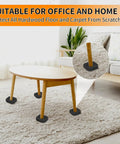 12 Pack Felt Furniture Coasters Caster Cups For Hardwood Floors Non Slip Pads on wooden table legs
