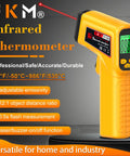 Infrared Temperature Gun Non Contact Laser Thermometer For Industrial And Kitchen Use with digital display showing 0.0.