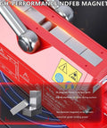 Heavy Duty Permanent Magnetic Lifter With Rock Solid Grip, 2200 Lb Plate Magnet For Crane And Workshop Rigging, No Sweat Neodymium Steel Handler For Your Daily Grind close-up, showcasing NdFeB magnets and lift mechanism.