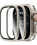 Two Pack Ultra Screen Protector For Apple Watch Ultra 3 And Ultra 2 49mm With 9H Tempered Glass And Titanium Alloy Frame Waterproof HD