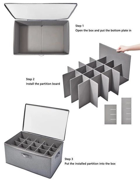 Space Saving Shoe Organizer For Closet With Clear Cover And Reinforced Handles Fits 20 Pairs In Black Measuring 26.5 By 16.5 By 13 Inches Foldable And Durable So It Keeps Your Shoes Neat In Your Bedroom Dorm Or Garage assembly steps