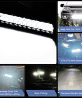 12 Inch 300W Triple Row LED Light Bar Off Road Ready With Spot Flood Combo Beam, Heavy Duty Aluminum Mounting Bracket, Horizontal Bar Tube Clamp, Wiring Harness Included For Truck ATV UTV Golf Cart, Built To Last, 2 Years Warranty on truck and ATV