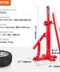 Manual Tire Changer And Bead Breaker Set For 8 To 16 Inch Tires Portable Hand Mount Tool For Cars Trucks And Trailers in red steel