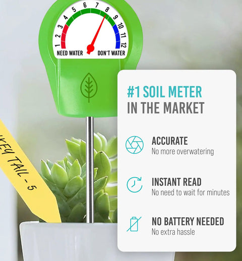 Plant Moisture Meter For Healthy Pots An Easy To Use Soil Probe That Stops Overwatering No Battery Needed 26 Cm Long