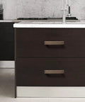 8 Pack Brushed Brass Cabinet Handles Drawer Pulls With Screws 128mm Hole Center Antique Bar Style on kitchen cabinets