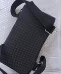 Black foam non slip gym pad with straps, part of 2 Piece Squat Pad Set For Hack Squat And Shoulder Cushions Heavy Duty Home Gym Gear