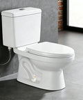 2 Pack Ceramic Swan Toilet Bowl Bolt Caps And Decorative Bird Screw Covers Bathroom Furniture Hardware installed on white toilet.