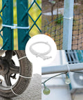 18 Inch Heavy Duty Zip Ties 120 Lbs Tensile Strength Double Sided Toothed Self Locking Nylon Cable Ties for Indoor Outdoor White 100 Pack Built Tough For Real World Wiring And Organizing securing fences, wheels, and lights.