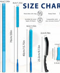 Size chart for All In One Dryer Vent Cleaning Kit With Flexible Hose And Lint Brush Set Vacuum Attachments For Universal Compatibility