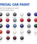 Special car paint color options chart including Basque Red for Honda vehicles, showcasing various OEM color matches for accurate touch-ups.