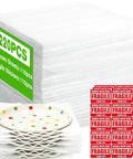 Ultra Thick Foam Sheets 110 Pack 12 by 12 inch flat cushions with fragile stickers and plates for moving.