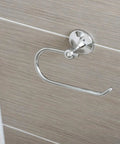 Polished Chrome Toilet Paper Holder With Standard Euro Mount Durable Zinc Alloy Construction 7 Inch Width And One And Three Quarters Inch Projection Supports Up To 11 Lbs Includes Mounting Screws Brackets Drywall Anchors And One Easy Install Kit